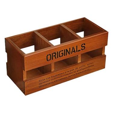 Imagem de Porta-lápis de para mesa, porta-canetas de armazenamento de - 3 compartimentos copo de lápis organizador de maquiagem de mesa porta escova - Organizador de mesa para recipiente de caneta, organizador