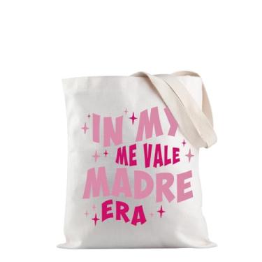 Imagem de JXGZSO Bolsa de ombro com frase espanhola In My Me Vale Madre Era, IDGAF, presente mexicano, orgulhoso, presente latina, Bolsa Madre Era, One Size