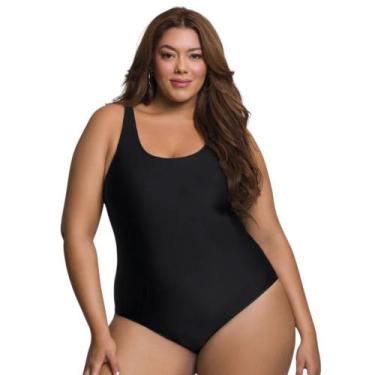 Imagem de Maiô Regata Selene Básico Plus Size Feminino, Preto, 0,80X1,00