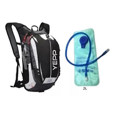 Imagem de Mochila Com Bolsa Hidratação E Porta Capacete Yepp 18 L, Preto
