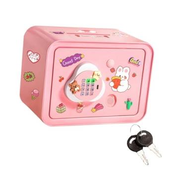Imagem de simhoa Máquina de poupança de caixa eletrônico eletrônico de porquinho com músicas com idioma inglês chinês trocar de caixa educacional para crianças, Rosa