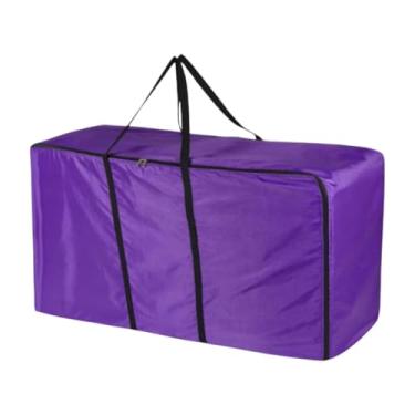 Imagem de Pegciuho Bolsa de armazenamento de fardo de feno Bolsa de transporte de sacolas de reprodução Oxford pano versátil confortável com sacola de fardo com zíper, Roxo