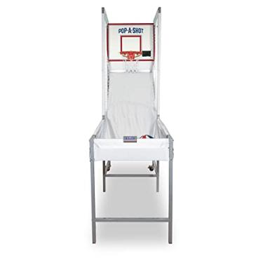 Imagem de Pop-A-Shot - Pro Single Shot | Arcade Basketball de nível comercial em casa | Pontuação do sensor infravermelho | 6 modos de jogo | 4 bolas | Armazenamento dobrável