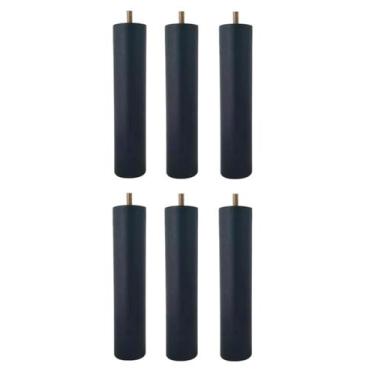 Imagem de 6 Pés Para Cama Alta Box 20 Cm Acessórios Madeira Preto - iz