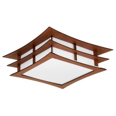 Imagem de Lustre Plafon Madeira, Três Andares