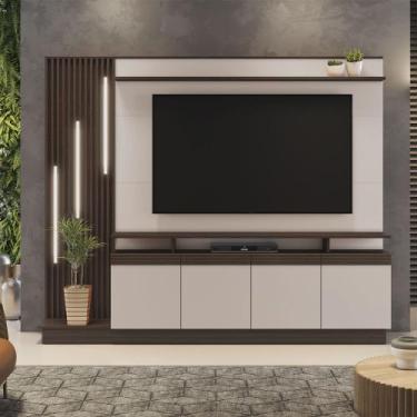 Imagem de Home para TV Absoluto Luxo Sala de Estar MDP e MDF JCM Movelaria, Café