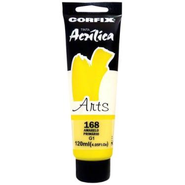Imagem de Tinta Acrílica Arts Corfix 120ml G1 - 85120, 168 - AMARELO PRIMARIO