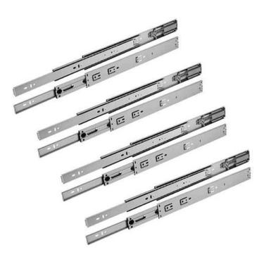 Imagem de 8 Corrediças Telescópicas 35Cm Gaveta Trilho Zincada 4 Pares - Rayco