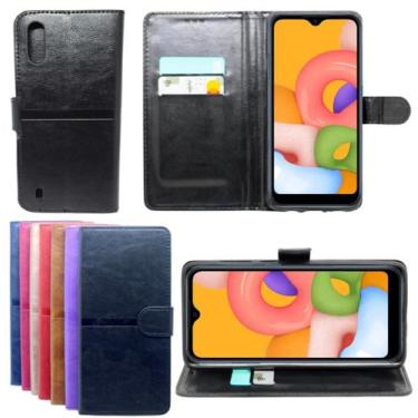 Imagem de Capa Proteção Capinha Carteira Para Galaxy A01 Flip Case - Mustangshop