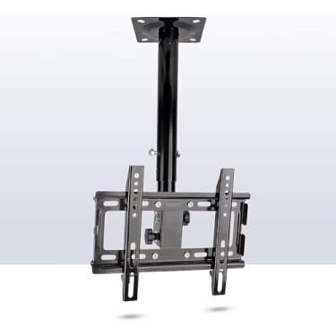 Imagem de CUTPOIY Suporte de parede para TV de teto, ajuste de teto plano e abobadado, para telas planas de 32 a 55 polegadas para TVs de 26 a 70 polegadas