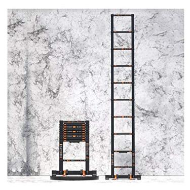Imagem de Escada de extensão de alumínio, escada telescópica dobrável multifuncional antiderrapante, elevador portátil para casa, escritório, capacidade de carga 150 kg