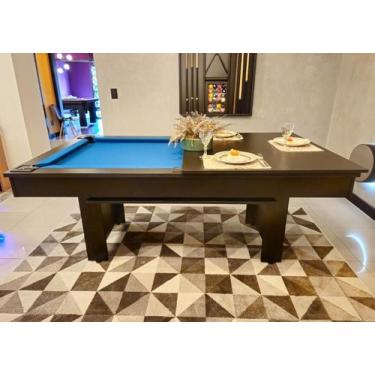 Imagem de Mesa de Sinuca/Bilhar com Tampo de Jantar - 2,20x1,20 - Nelson Bilhare