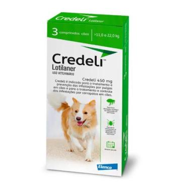 Imagem de Credeli 450mg para Cães de 11 a 22kg Antipulgas e Carrapatos com 3 com