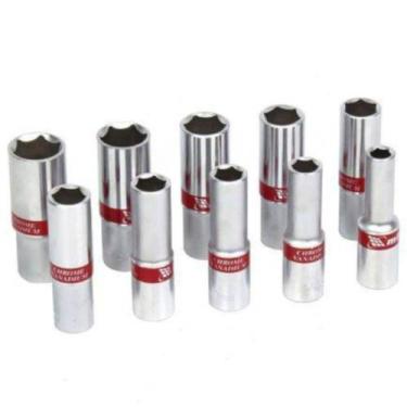 Imagem de Jogo de Soquete Longo Sextavado 10-22mm 1/2"" 10 Peças - 135909 - MTX