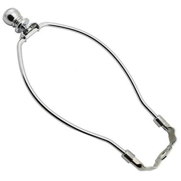 Imagem de Suporte de abajur DZS Elec 26,5 cm para luminária tipo "faça você mesmo", acessórios de iluminação tipo buzina, suporte de abajur para mesa ou chão (prata)