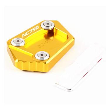 Imagem de Acc-Creativity Placa de extensão de suporte lateral para suporte de pé de motocicleta compatível com HONDA NC700S NC700X NC750S NC750X 2012-2015 (NC750S/X, dourado)