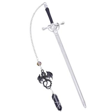 Imagem de Berirexrion Marcador de livro de espada de quarta asa - Marcadores de livro de dragão fantasia para leitura de presente para homens, meninos, legal, exclusivo, engraçado, vintage, metal, cristal