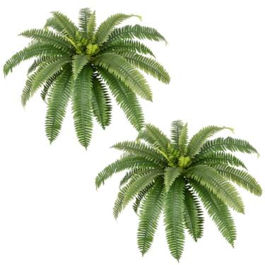 Imagem de bellacat 99 cm resistente a UV grandes samambaias artificiais Boston para ambientes externos, samambaias falsas de Boston com folhas inteiras, plantas artificiais para jardim, casa, escritório