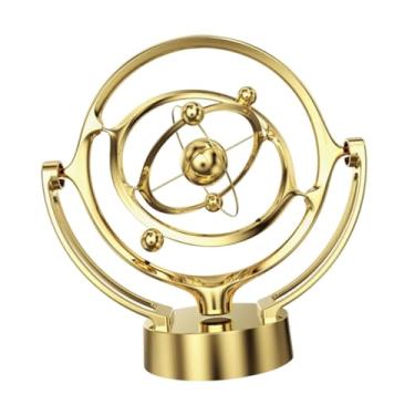 Imagem de Ｂｅｓｇａ Brinquedo de mesa com movimento, decoração, arte, artesanato, bolas de balanço, escultura artesanal, ornamento para quarto, peça central, entusiastas, Ouro