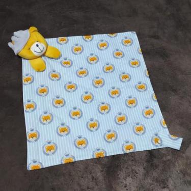Imagem de Paninho Naninha de Boca Fraldinha com Bichinho e Porta Chupeta Bebê Pe
