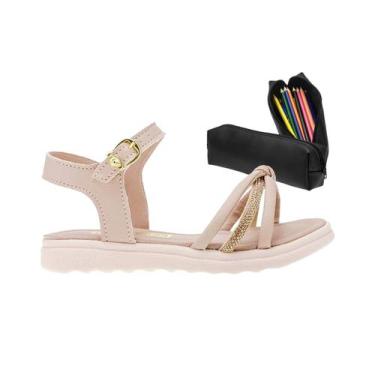 Imagem de Sandalia Infantil Feminina Escolar E Casual Tam 23-34 - Modelo Doce Me