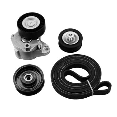 Imagem de GLOCRORET Kit de tensor de correia serpentina e polia intermediária compatível com Mercedes-Benz ML350, GL450, G550, SLK300, C280, GLK350, E350, CL550, S550, substitui 38319, 2722000270, 6PKPK. 2404