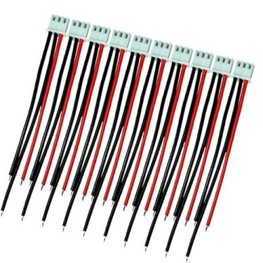 Imagem de 10 peças 2S 3 pinos conector de equilíbrio conector macho extensão cabos JST-XH RC Lipo conector adaptador com 5,9 polegadas 22AWG cabo de silicone (2S 3 pinos)