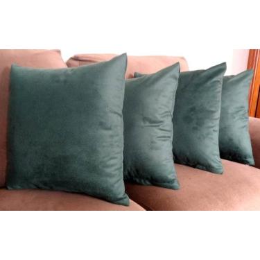 Imagem de Kit 3 Capas De Almofadas Decorativas Suede Lisas 60x60 Tamanho Grande 