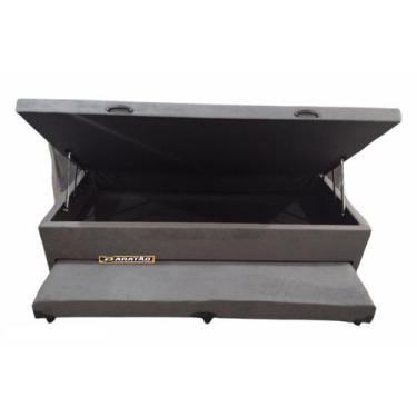 Imagem de Cama box baú solteiro 3x1 com auxiliar 88x188 - top box, cinza 