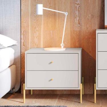 Imagem de Mesa de Cabeceira 2 Gavetas Jasper 64 Cm - Província