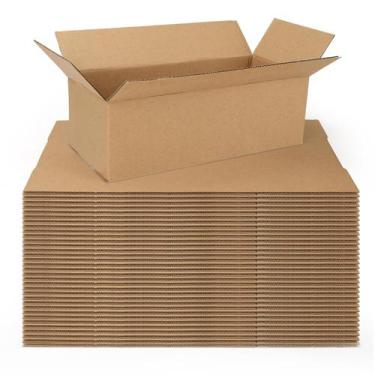 Imagem de Caixas de remessa Rempry, pacote de 40 x 9 x 4 polegadas, marrons (40 