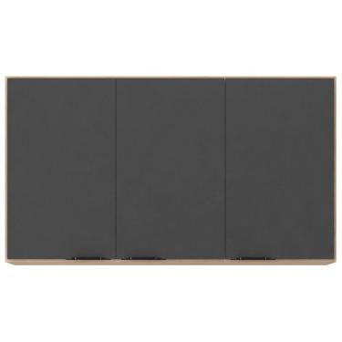 Imagem de Armário Aéreo Firenze 120cm 3 Portas 94331 Demóbile Avena Touch E Grafito