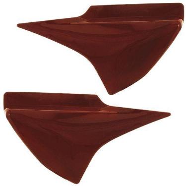 Imagem de Tampa Lateral Cromo Forte Titan 150 2004 À 2008 Par, LARANJA CANELA 20