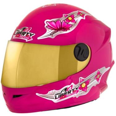 Imagem de Capacete Fechado Pro Tork Liberty Four Kids For Girls Vis. Dourada, Ro