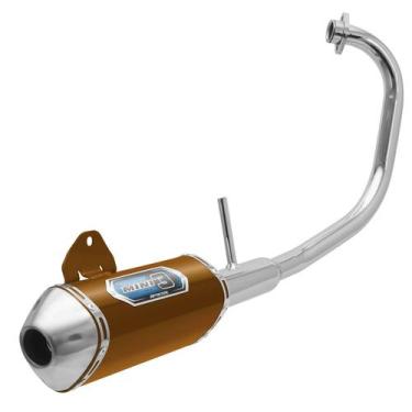 Imagem de Escapamento Esportivo Pro Tork Mini 3 Curva Cromada Moto Ybr 125 Facto