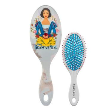 Imagem de Escova Cabelo Oval Grande Disney Branca De Neve Marco Boni, Azul