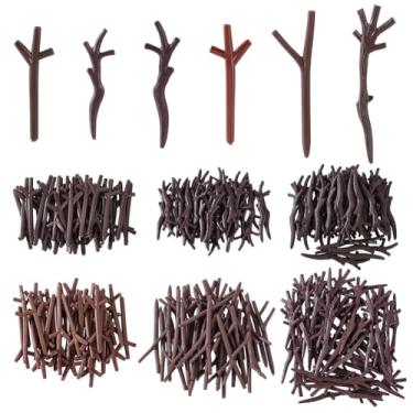 Imagem de AHANDMAKER 240 peças, 6 estilos, mini bonecos de neve, galhos de resina de Natal, em forma de galho de árvore, ramos secos, enfeites de Natal, acessórios para fazer boneco de neve, acessórios para