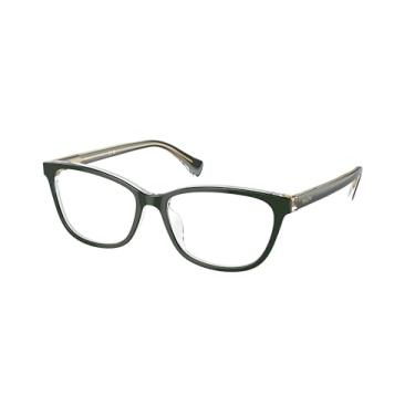 Imagem de Ralph by Ralph Lauren Armação feminina Ra7133u universal para óculos de grau, Verde em cristal/lente de demonstração, 53 mm