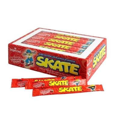 Imagem de 10 Pacotes Bala Skate morango com 50 unidades de 12 gramas - Genérica