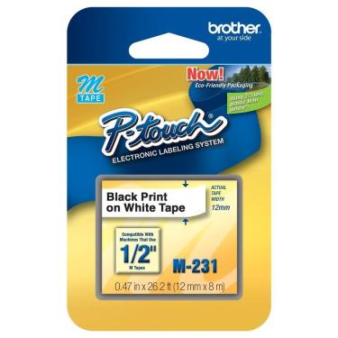 Imagem de FITA BROTHER M231 12 MM ROTULADOR PRETO - M231