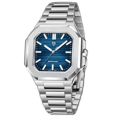 Imagem de SUZAKU Relógio masculino Pagani Design | Movimento de quartzo japonês VH31 | Relógio de pulso de aço inoxidável para negócios e atividades ao ar livre | À prova d'água 50 m | Bateria de 5 anos, Azul