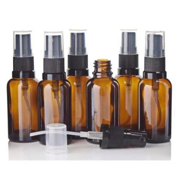 Imagem de Frasco Vidro Ambar 20Ml Spray Válvula Spray Borrifador - Malaysia Coll