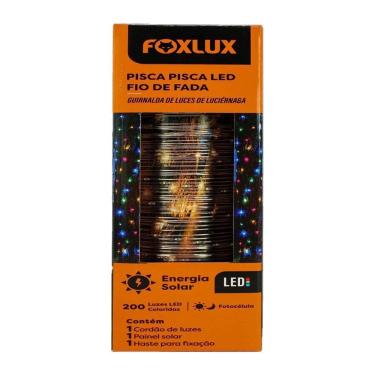 Imagem de Pisca Pisca Solar Foxlux Fio de Fada LED - 200 Luzes Coloridas