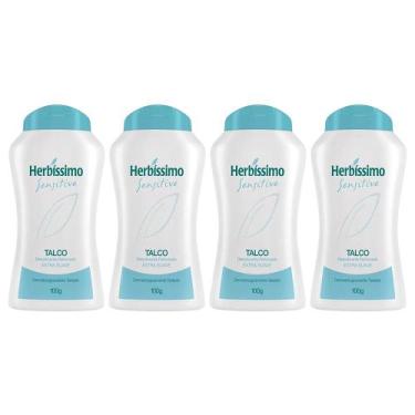 Imagem de 4x talco desodorante herbíssimo sensitive deixa pele limpa protegida m