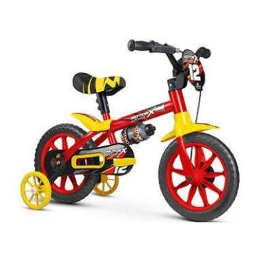 Imagem de Bicicleta 12 motor x vermelha/amarela pu - NATHOR