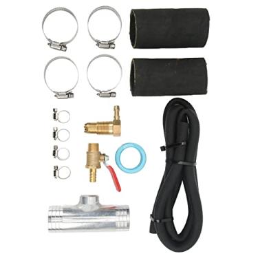 Imagem de ASHATA Kit de Conector de Tanque de Transferência Auxiliar, Kit de Instalação de Tanque de Combustível Auxiliar 11025 Flexível Durável para a Série F350 Caminhões (Prata)