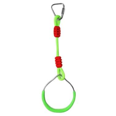Imagem de Generic Anel de ginástica ajustável, equipamento de treinamento de força, balanço de escalada, anel de selva para acessórios domésticos ao ar livre e internos, Verde