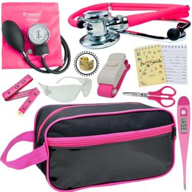 Imagem de Kit Academico Enfermagem Premium Preto Completo - Love Saude, ROSA INC