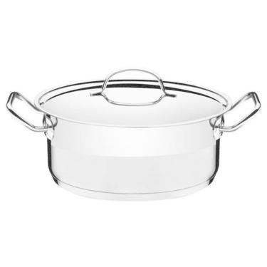 Imagem de Caçarola Rasa Tramontina Professional 28cm Em Aço Inox Com Detalhe Satinado