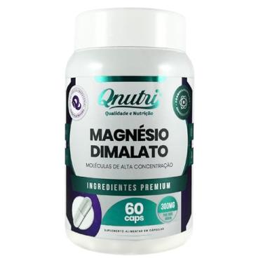 Imagem de Magnésio Dimalato 300mg 60 Cápsulas Suplemento Mineral Sem Glúten Qnutri